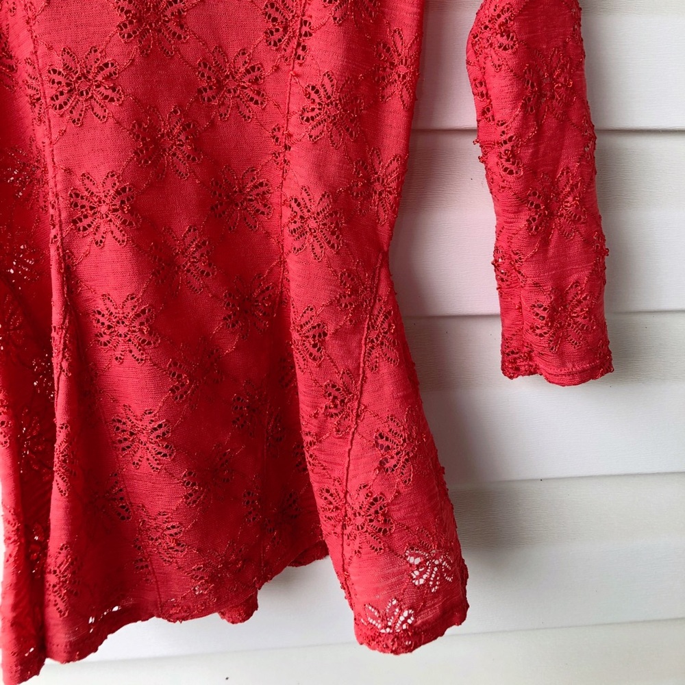 Free People Daisy Pointelle Peplum Top - Picture 11 of 14